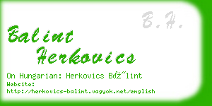 balint herkovics business card
